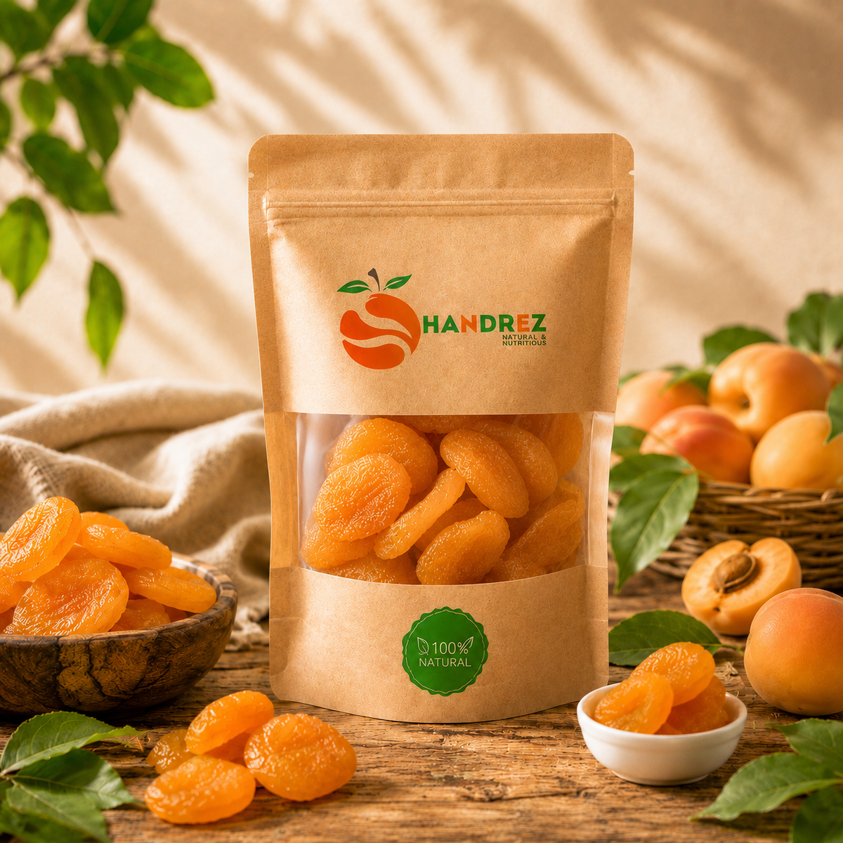 HANDREZ 100% Organic Dried Apricots